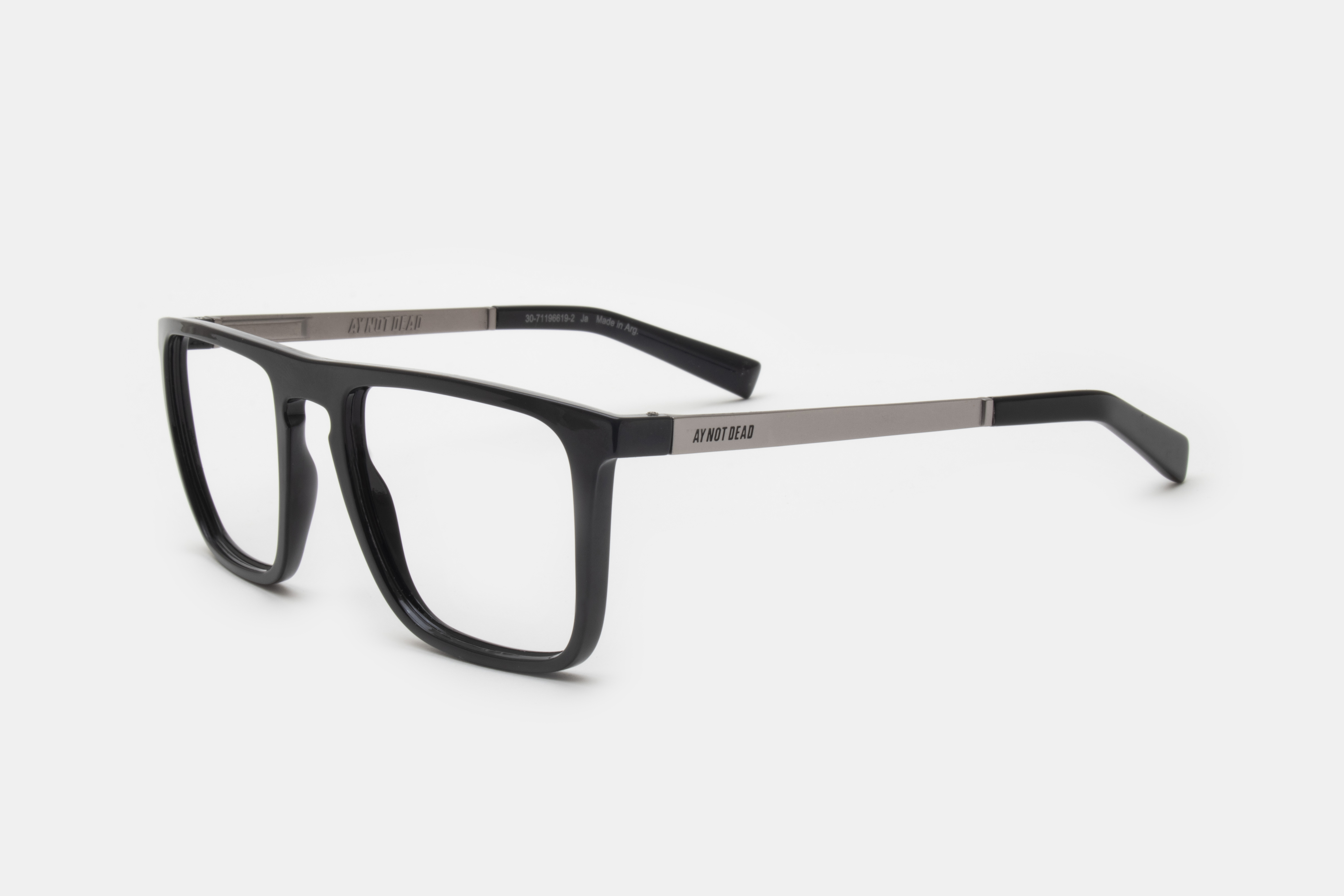 DAVE RX - NEGRO BRILLO - PLATEADO CON ENDTIP NEGRO BRILLO